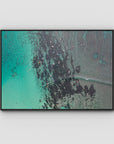 Padang Padang Surfing - Art Print - Float Frame Canvas - Black - Landscape
