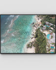 Padang Padang Coastline ii - Art Print - Float Frame Canvas - Black - Landscape