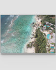 Padang Padang Coastline ii - Art Print - Float Frame Canvas - White - Landscape