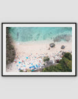 Padang Padang Beach Top Down - Art Print - Traditional Frame - Black - Landscape