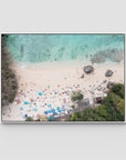 Padang Padang Beach Top Down - Art Print - Float Frame Canvas - White - Landscape
