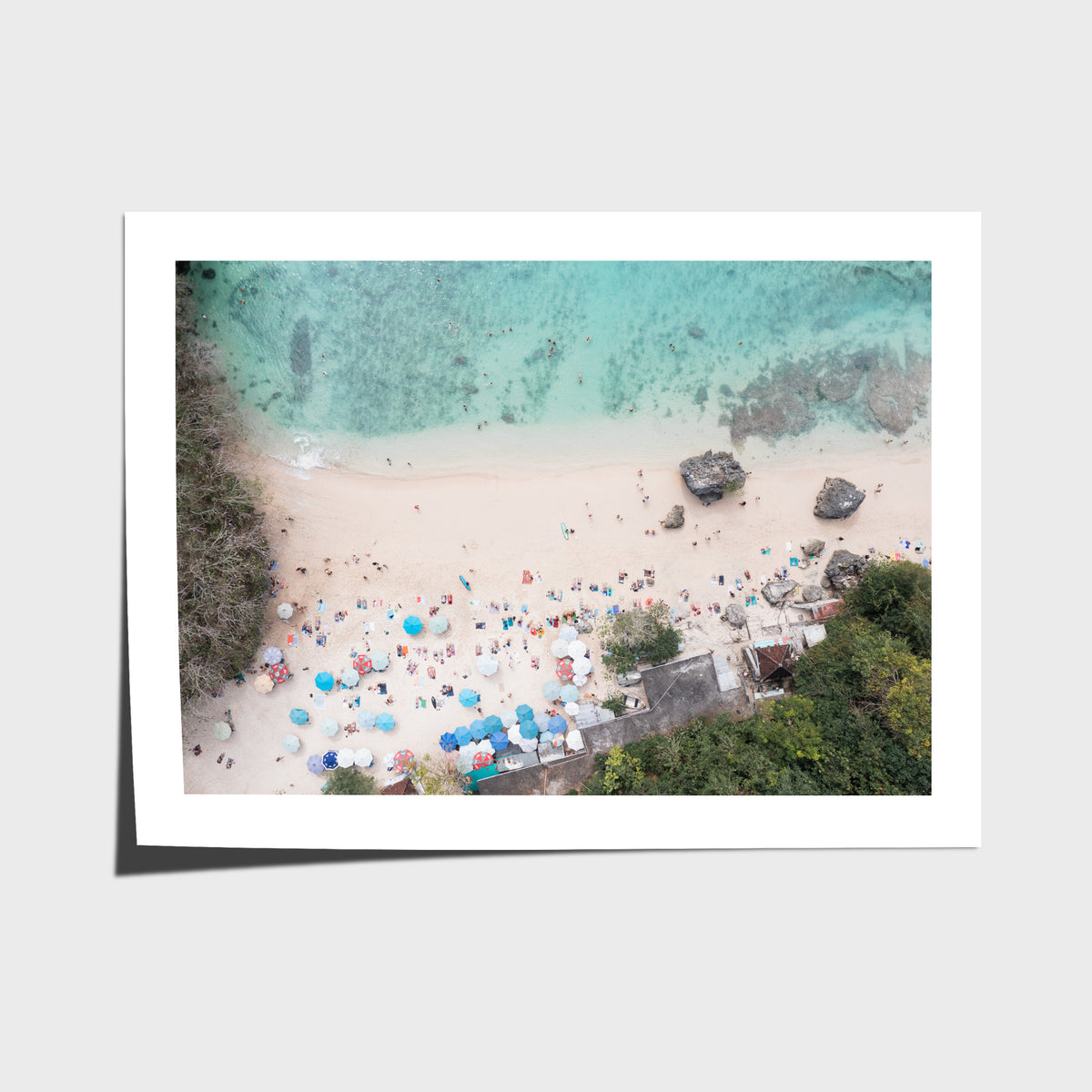 Padang Padang Beach Top Down - Art Print - Fine Art Paper - Unframed Print - Landscape