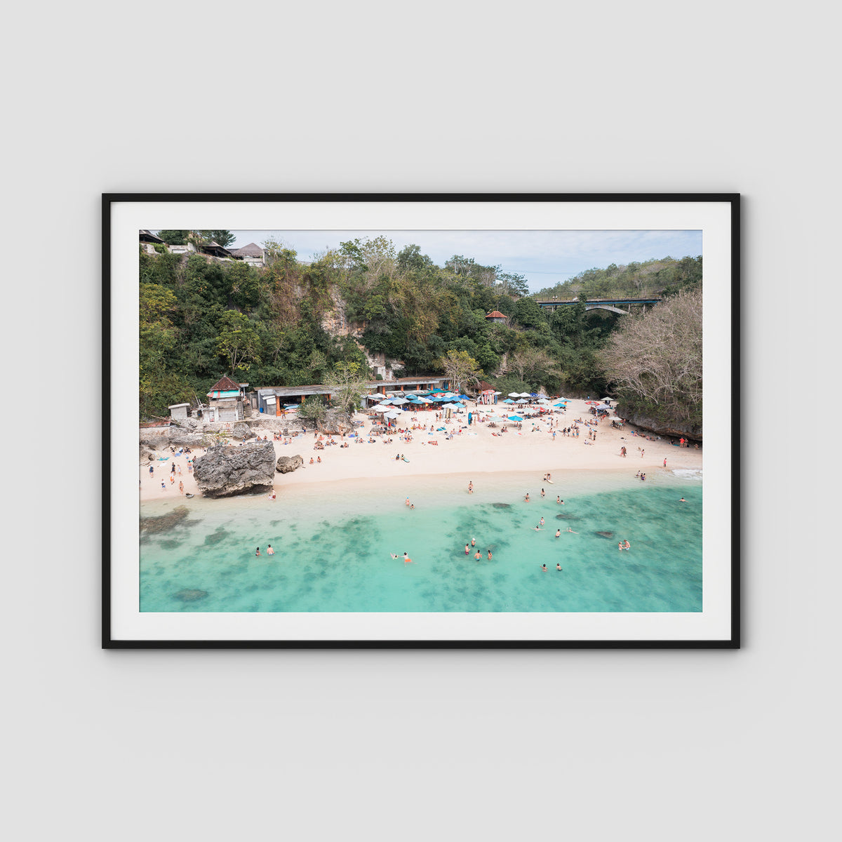 Padang Padang Beach - Art Print - Traditional Frame - Black - Landscape