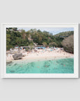 Padang Padang Beach - Art Print - Traditional Frame - White - Landscape
