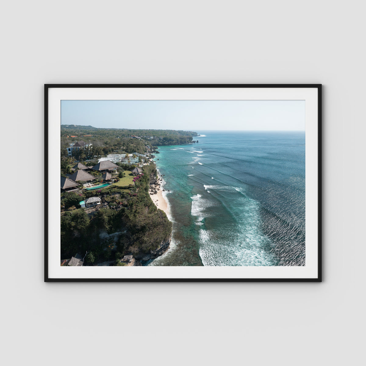 Resort Views - Uluwatu - Art Print - Traditional Frame - Black - Landscape