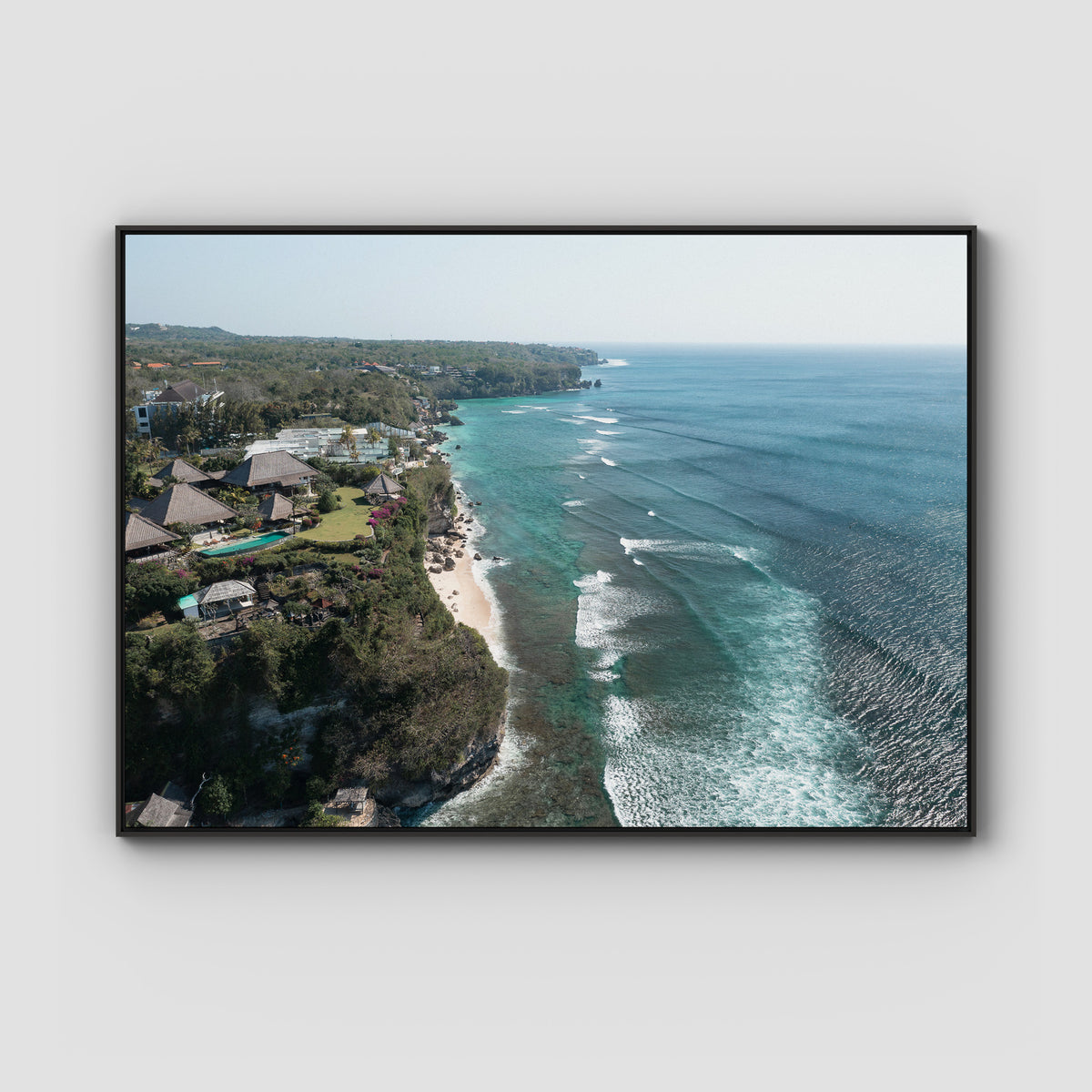 Resort Views - Uluwatu - Art Print - Float Frame Canvas - Black - Landscape