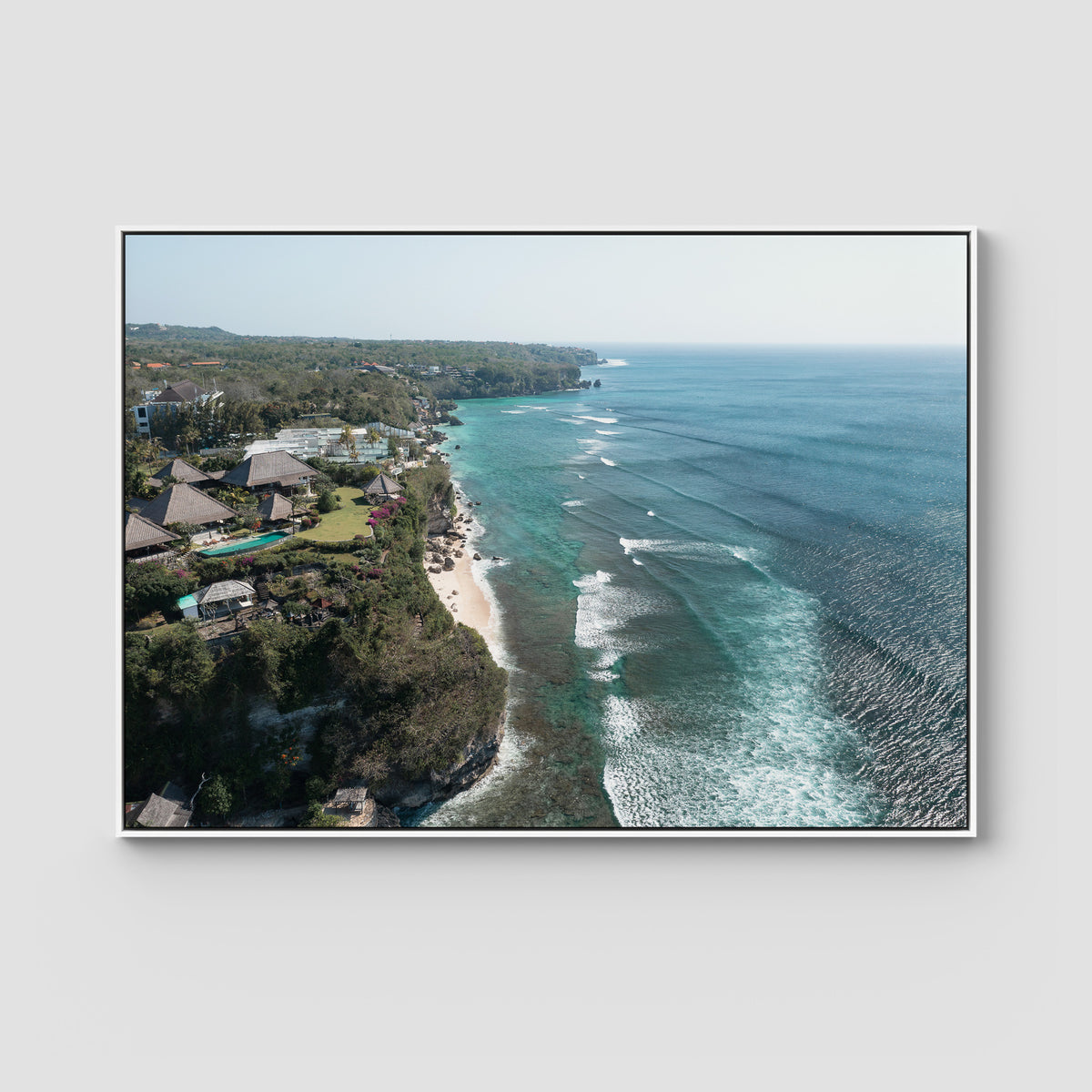 Resort Views - Uluwatu - Art Print - Float Frame Canvas - White - Landscape