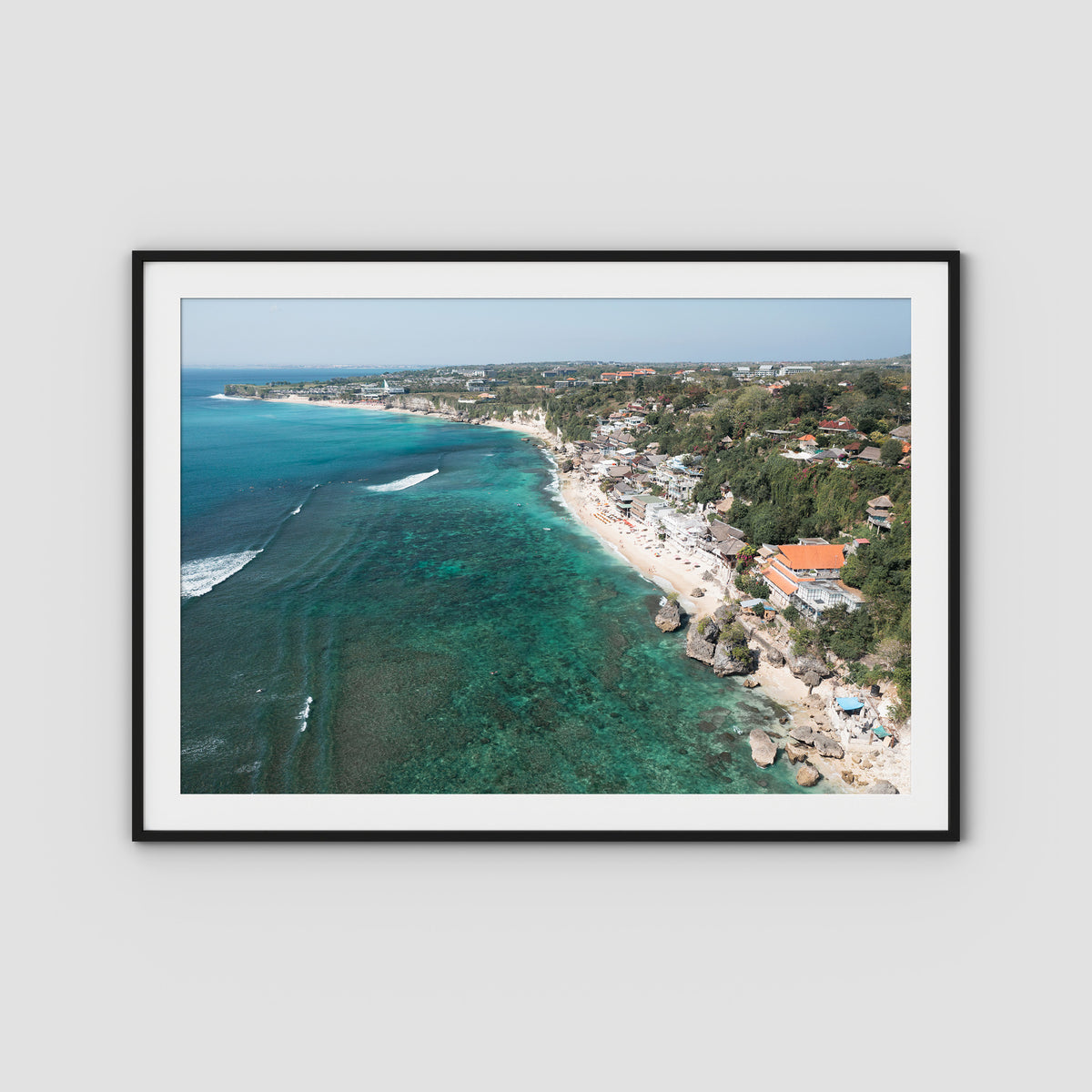 Bingin Reef - Art Print - Traditional Frame - Black - Landscape