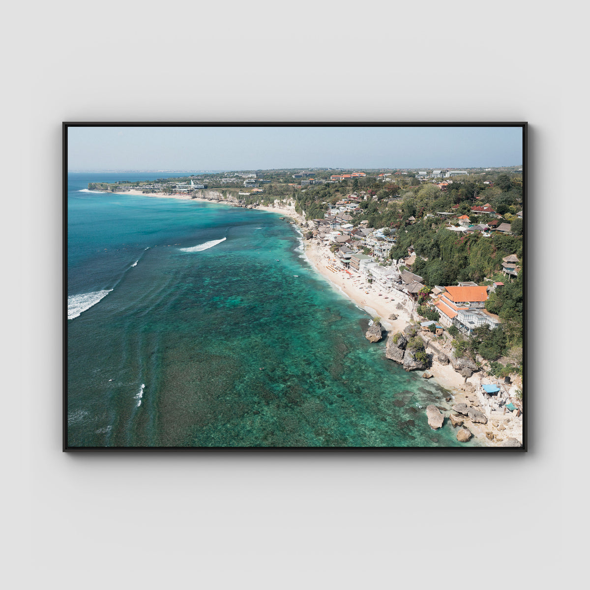 Bingin Reef - Art Print - Float Frame Canvas - Black - Landscape