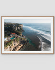 Single Fin Uluwatu  - Art Print - Traditional Frame - Raw Oak - Landscape