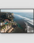 Single Fin Uluwatu  - Art Print - Float Frame Canvas - Black - Landscape