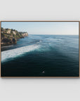 Surf Lineup Uluwatu  - Art Print - Float Frame Canvas - Raw Oak - Landscape