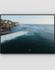 Surf Lineup Uluwatu  - Art Print - Float Frame Canvas - Black - Landscape