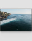 Surf Lineup Uluwatu  - Art Print - Float Frame Canvas - White - Landscape
