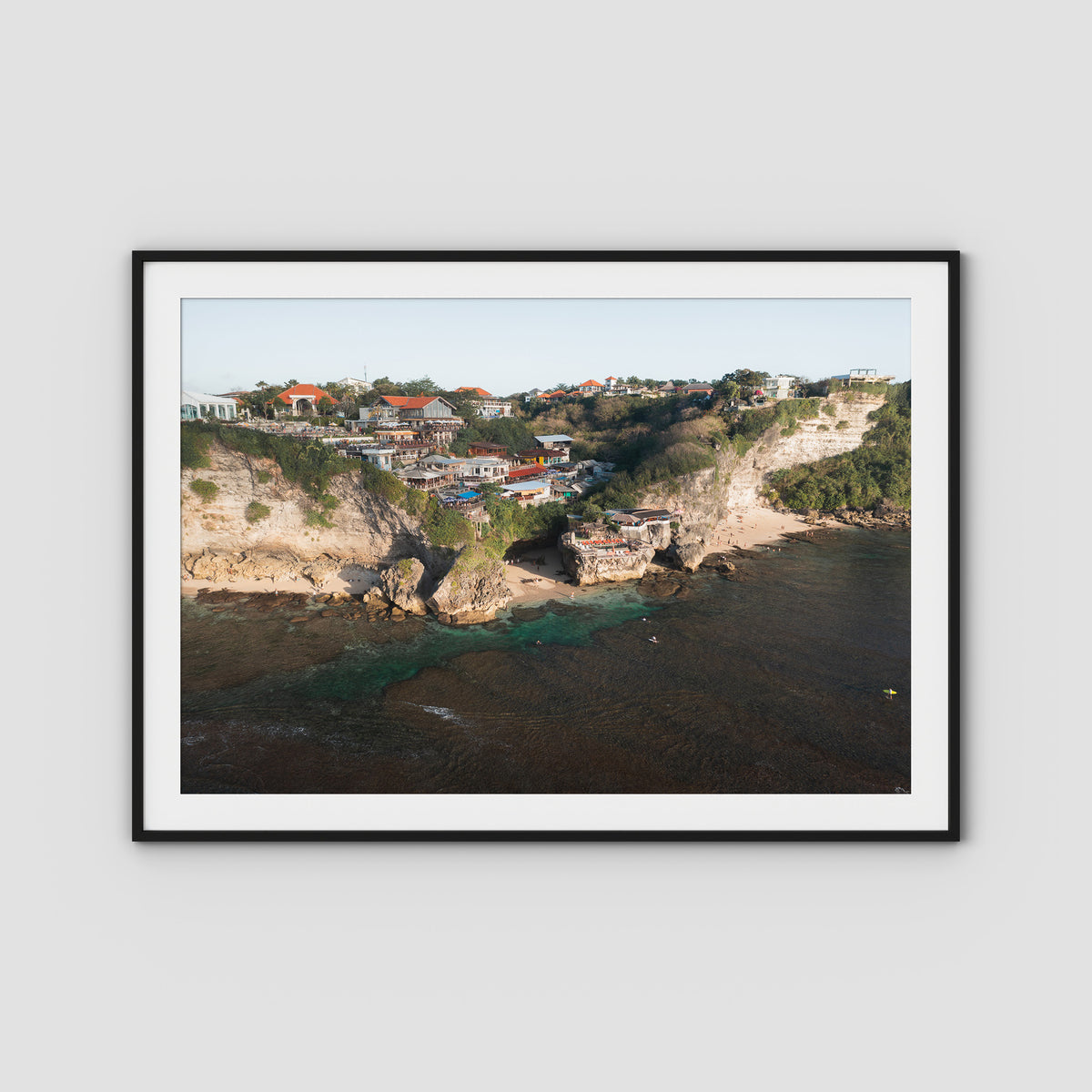 Uluwatu Cave - Art Print - Traditional Frame - Black - Landscape