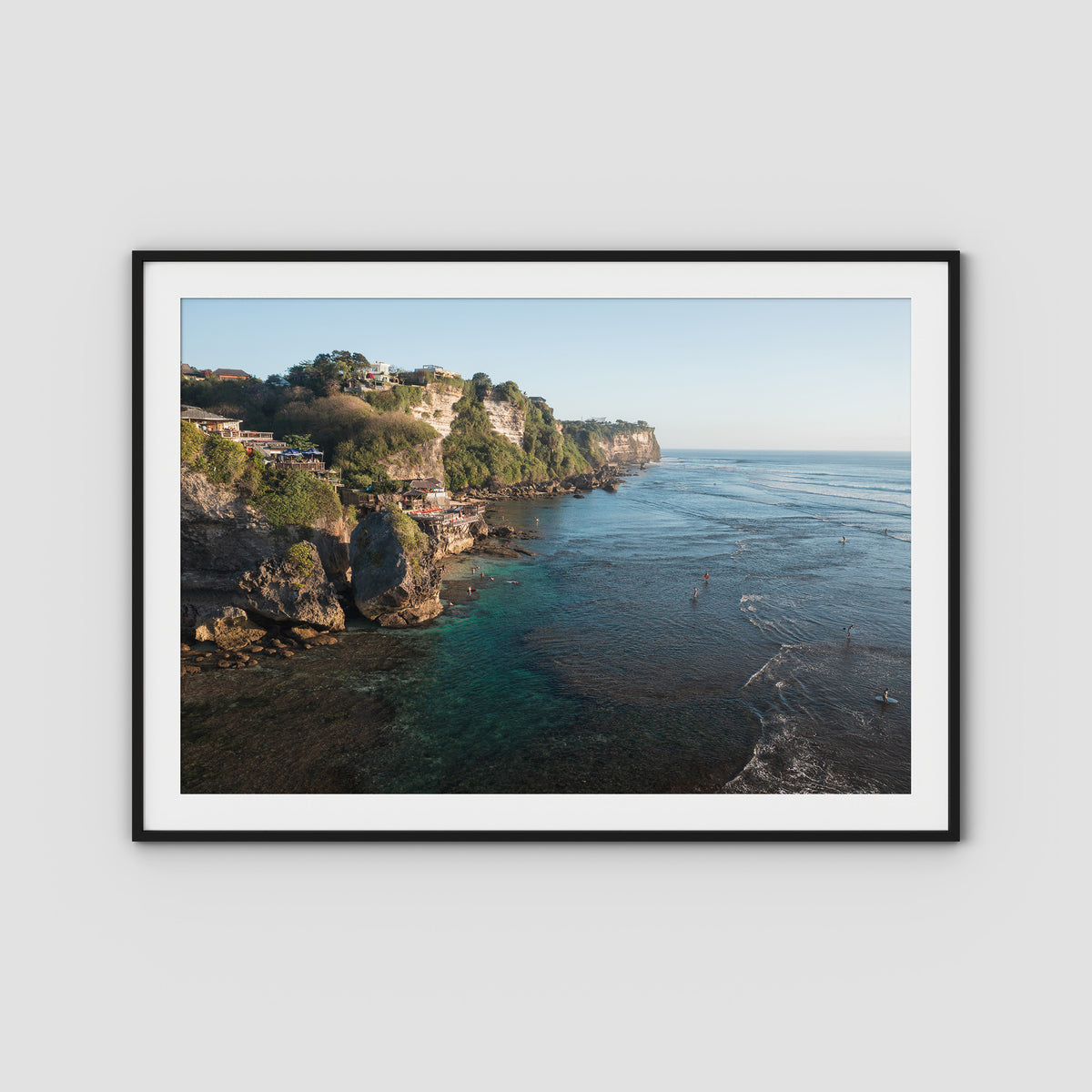 Uluwatu Coastline - Art Print - Traditional Frame - Black - Landscape