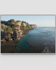 Uluwatu Coastline - Art Print - Float Frame Canvas - White - Landscape