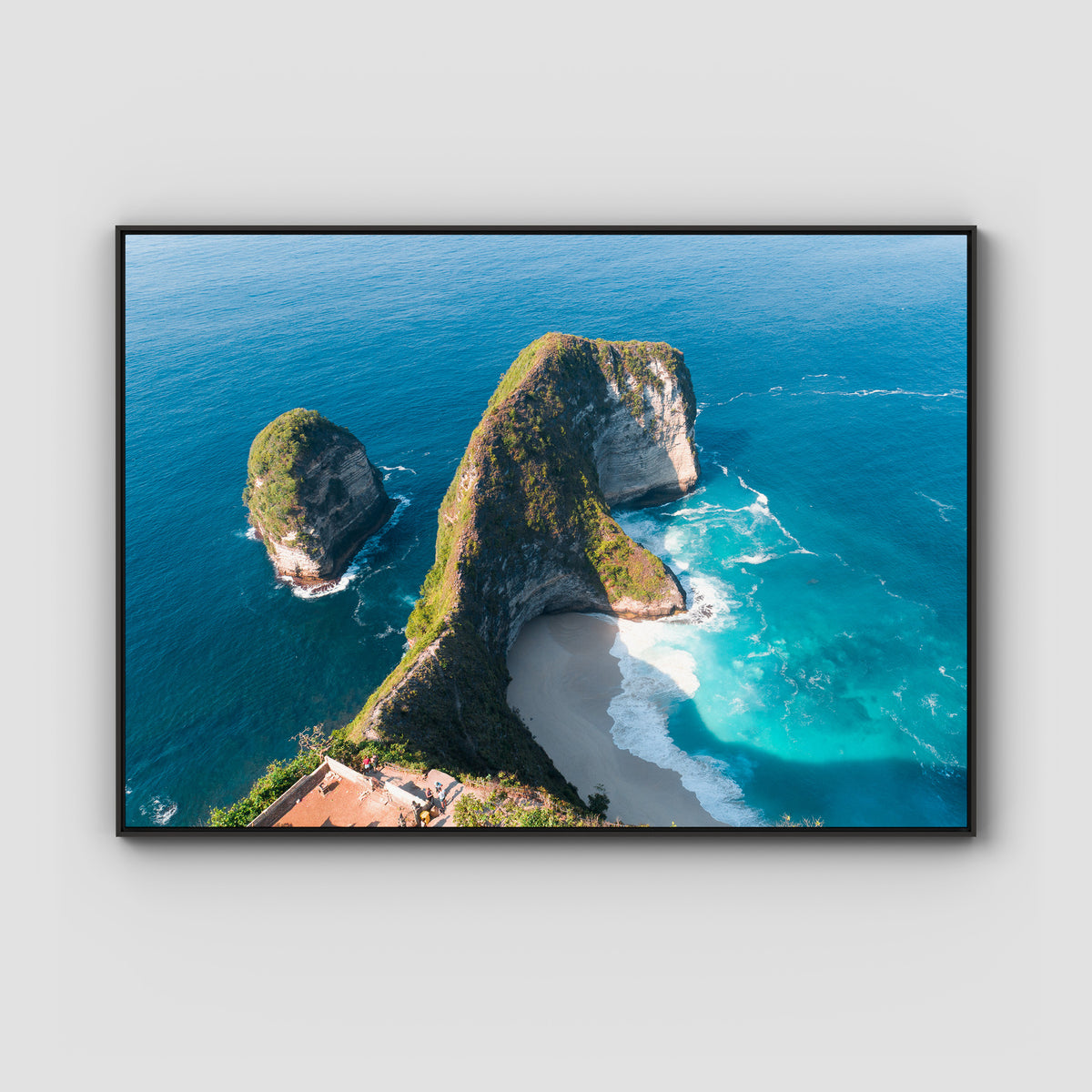 Kelingking - T-Rex - Art Print - Float Frame Canvas - Black - Landscape
