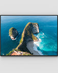 Kelingking - T-Rex - Art Print - Float Frame Canvas - Black - Landscape