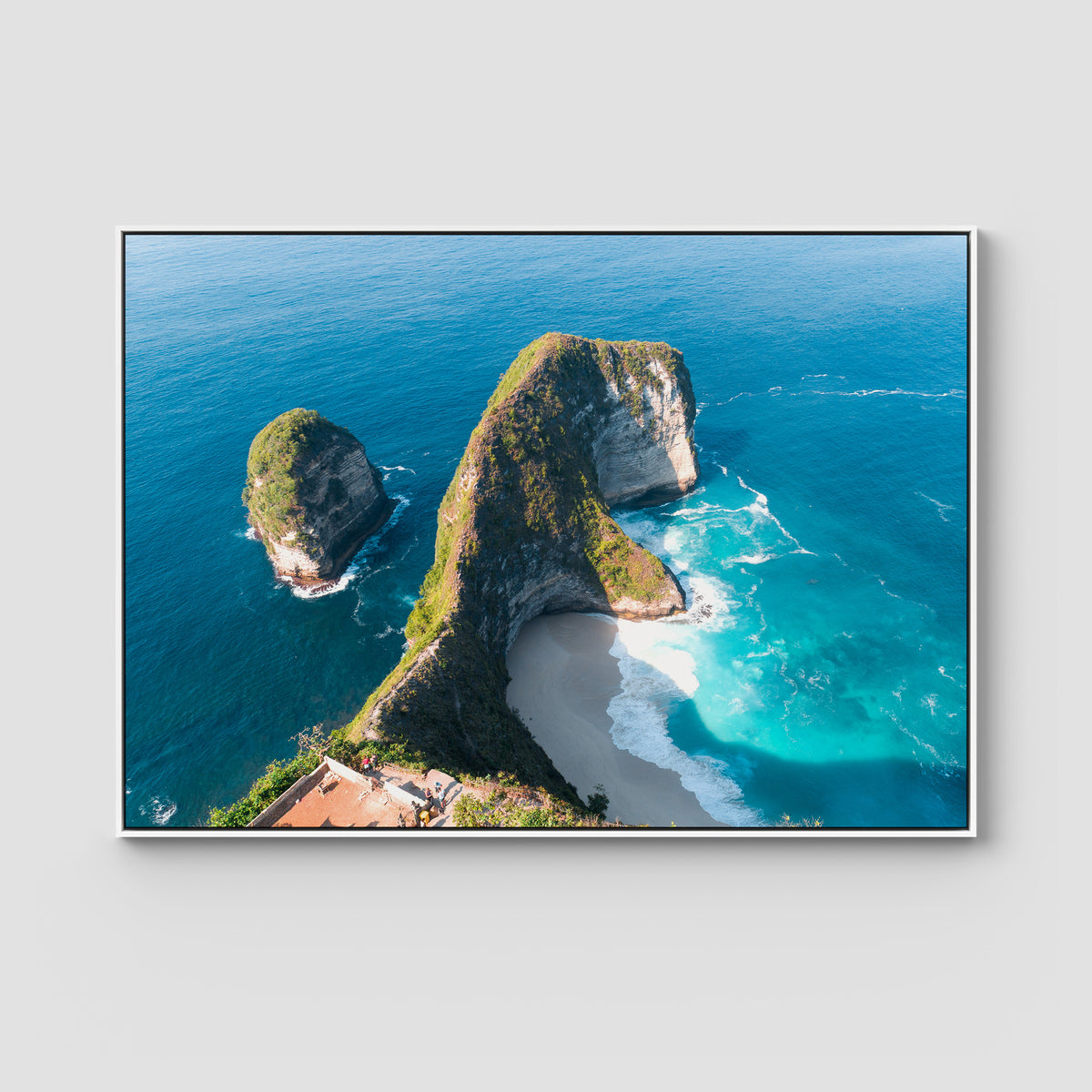 Kelingking - T-Rex - Art Print - Float Frame Canvas - White - Landscape