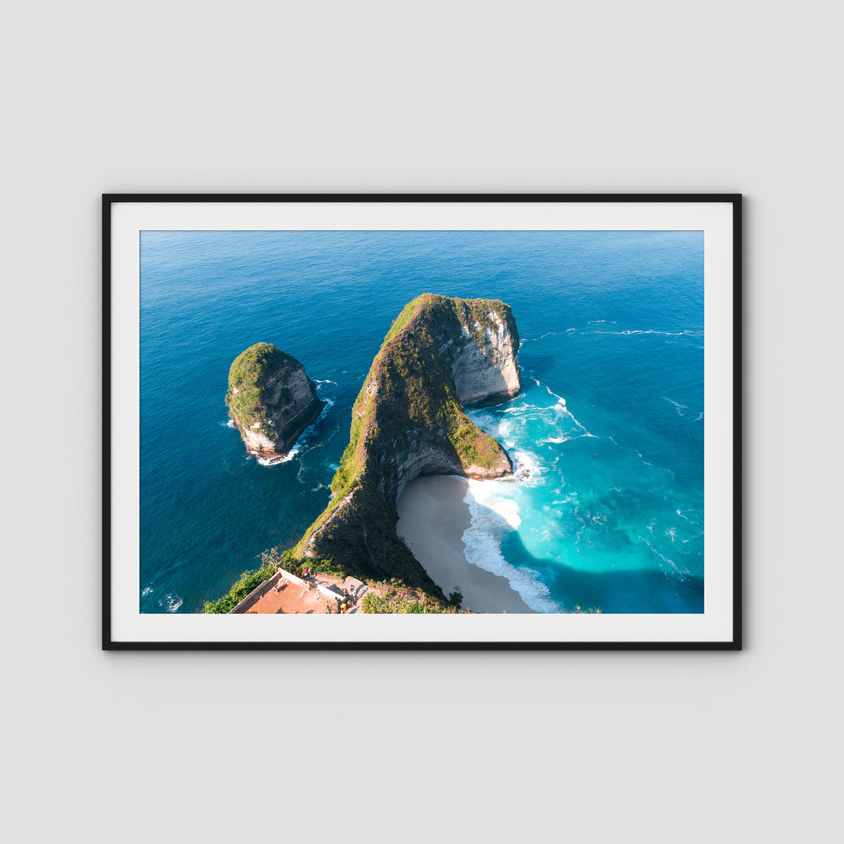 Kelingking - T-Rex - Art Print - Traditional Frame - Black - Landscape