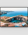 Broken Beach - Nusa Penida - Art Print - Float Frame Canvas - Black - Landscape