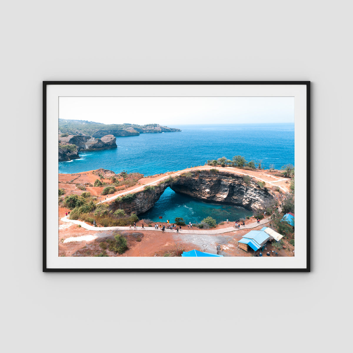 Broken Beach - Nusa Penida - Art Print - Traditional Frame - Black - Landscape
