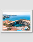 Broken Beach - Nusa Penida - Art Print - Traditional Frame - White - Landscape