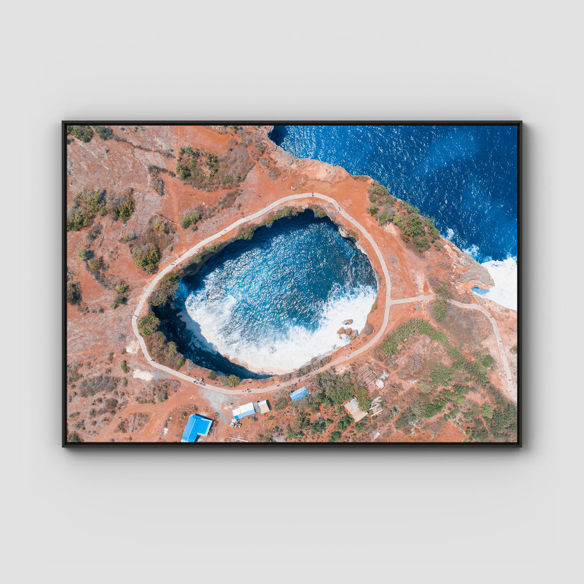 Broken Beach ii - Nusa Penida - Art Print - Float Frame Canvas - Black - Landscape
