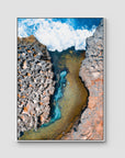 Angel Billabong - Nusa Penida - Art Print - Float Frame Canvas - White - Portrait