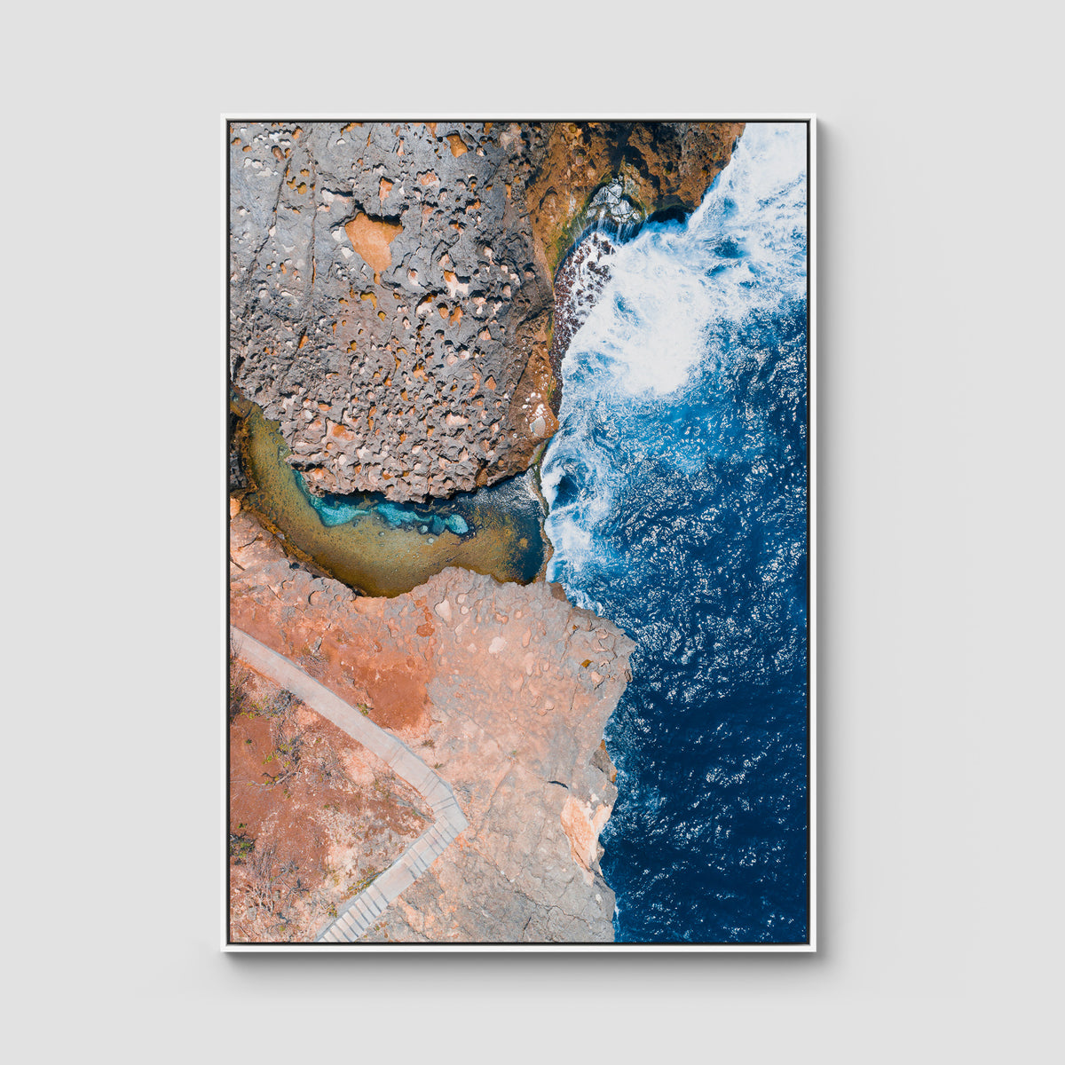 Angel Billabong - Nusa Penida ii - Art Print - Float Frame Canvas - White - Portrait
