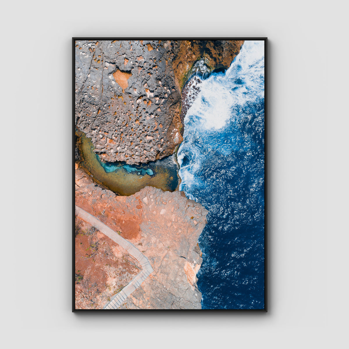 Angel Billabong - Nusa Penida ii - Art Print - Float Frame Canvas - Black - Portrait