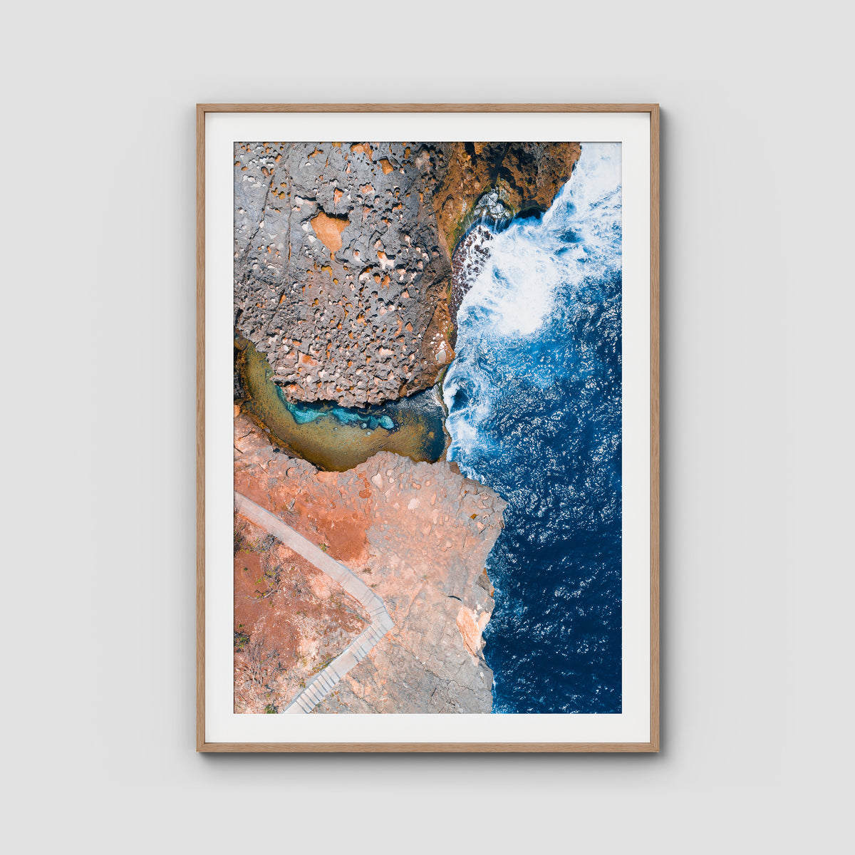 Angel Billabong - Nusa Penida ii - Art Print - Traditional Frame - Raw Oak - Portrait