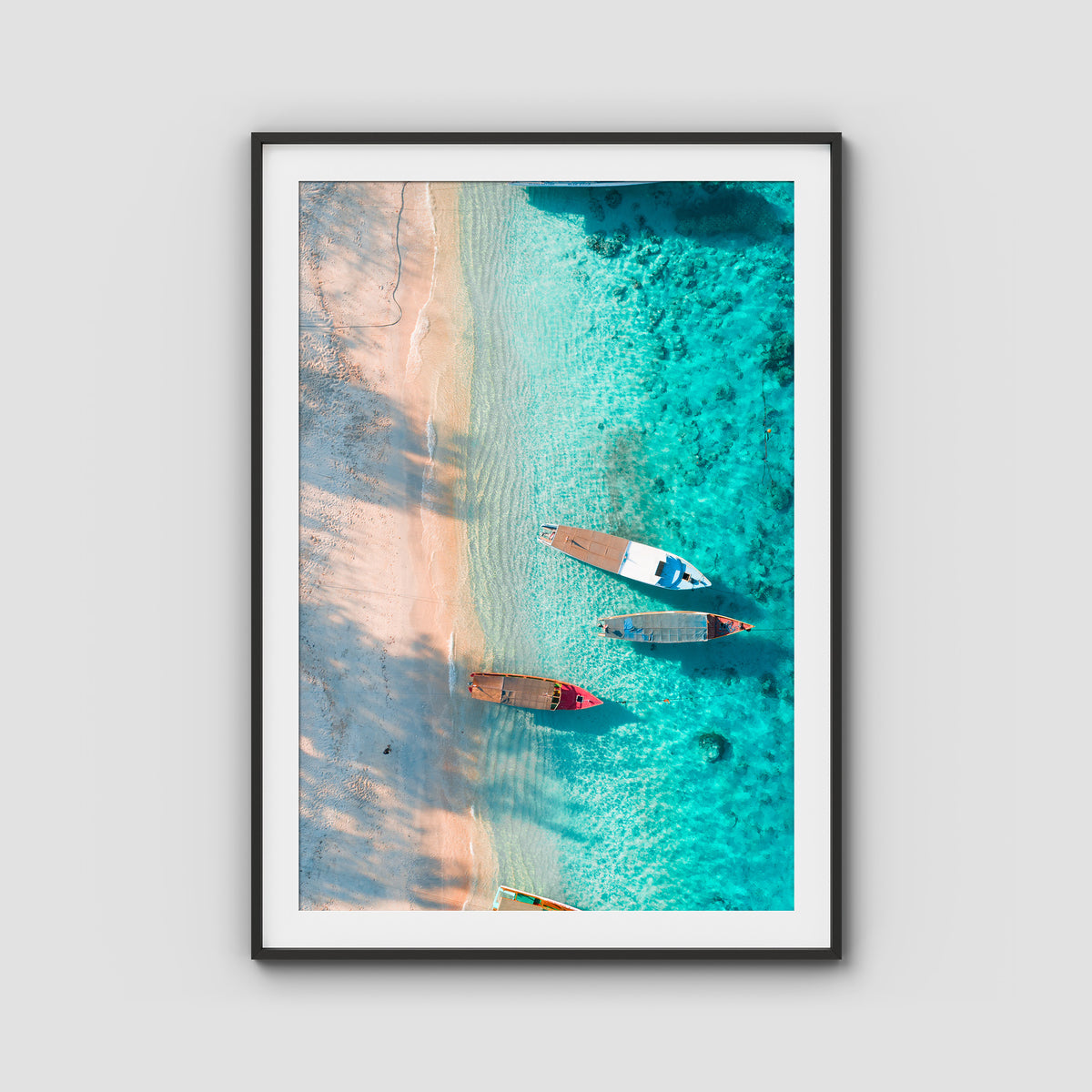 Gili T Island - Art Print - Traditional Frame - Black - Portrait