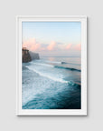 Uluwatu Sunsets - Art Print - Traditional Frame - White - Portrait