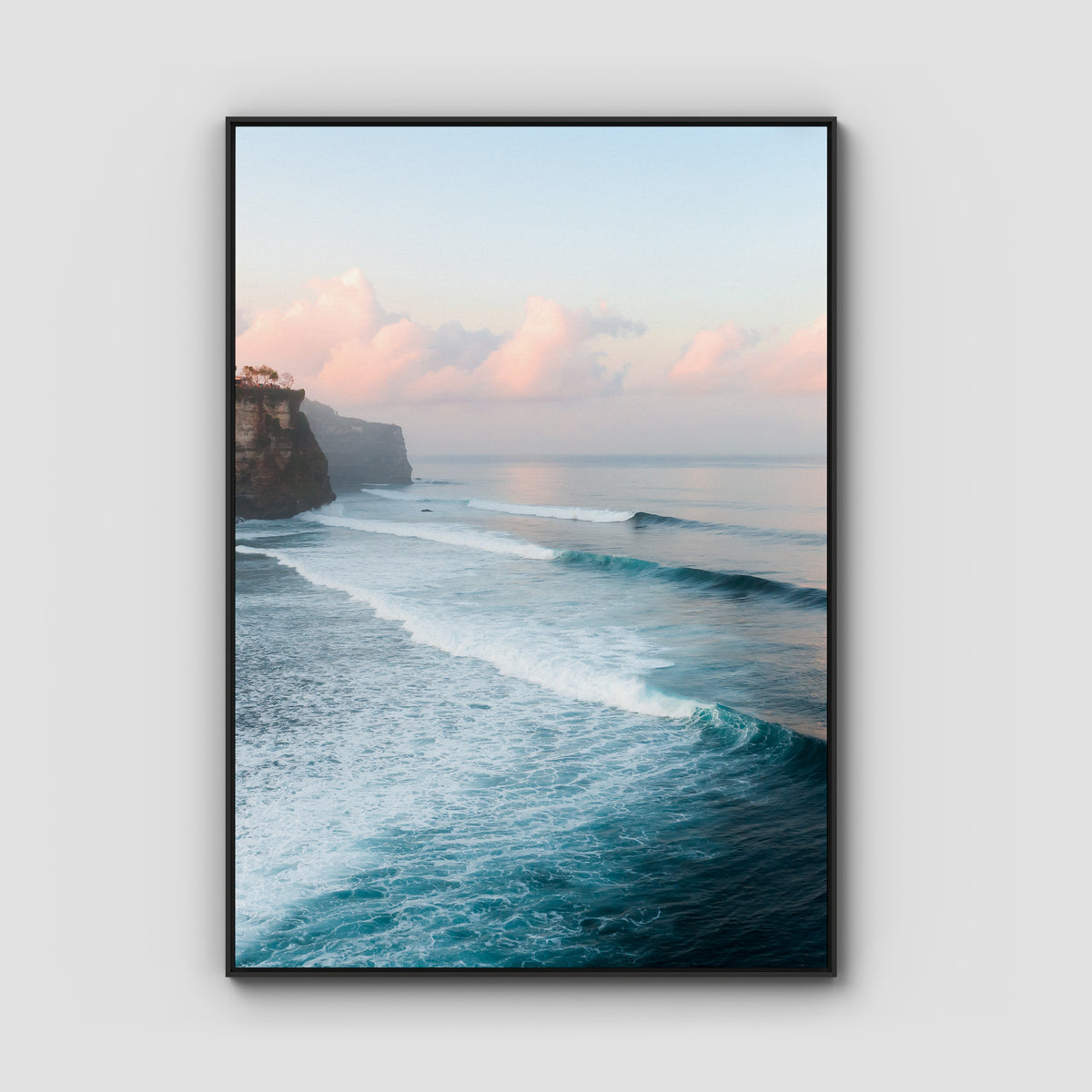 Uluwatu Sunsets - Art Print - Float Frame Canvas - Black - Portrait