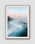 Uluwatu Sunsets - Art Print - Traditional Frame - Raw Oak - Portrait