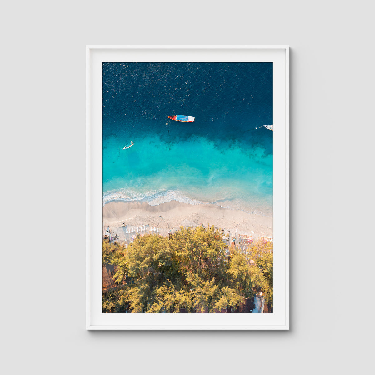 Gili T Tropical - Art Print - Traditional Frame - White - Portrait