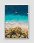 Gili T Tropical - Art Print - Float Frame Canvas - White - Portrait