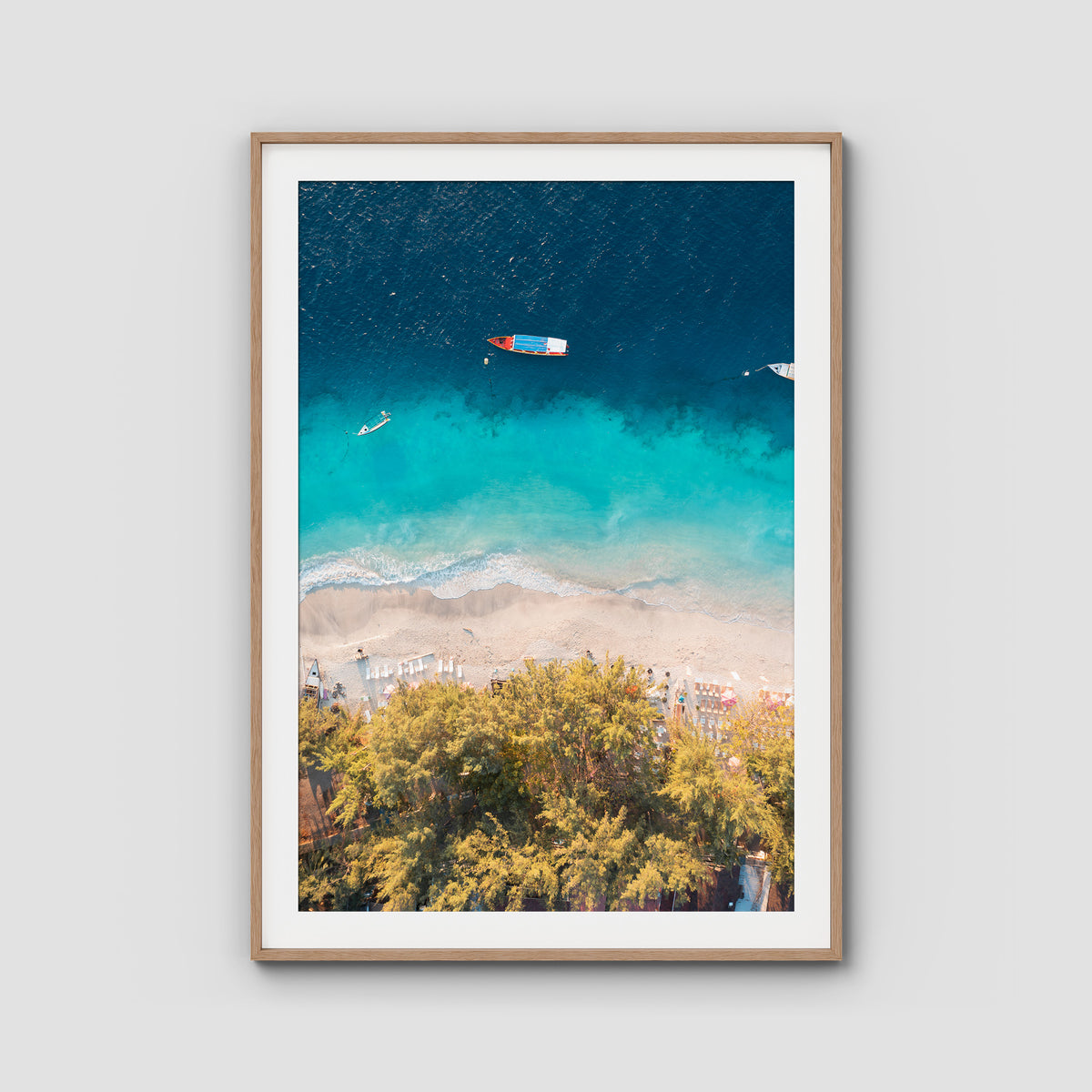 Gili T Tropical - Art Print - Traditional Frame - Raw Oak - Portrait