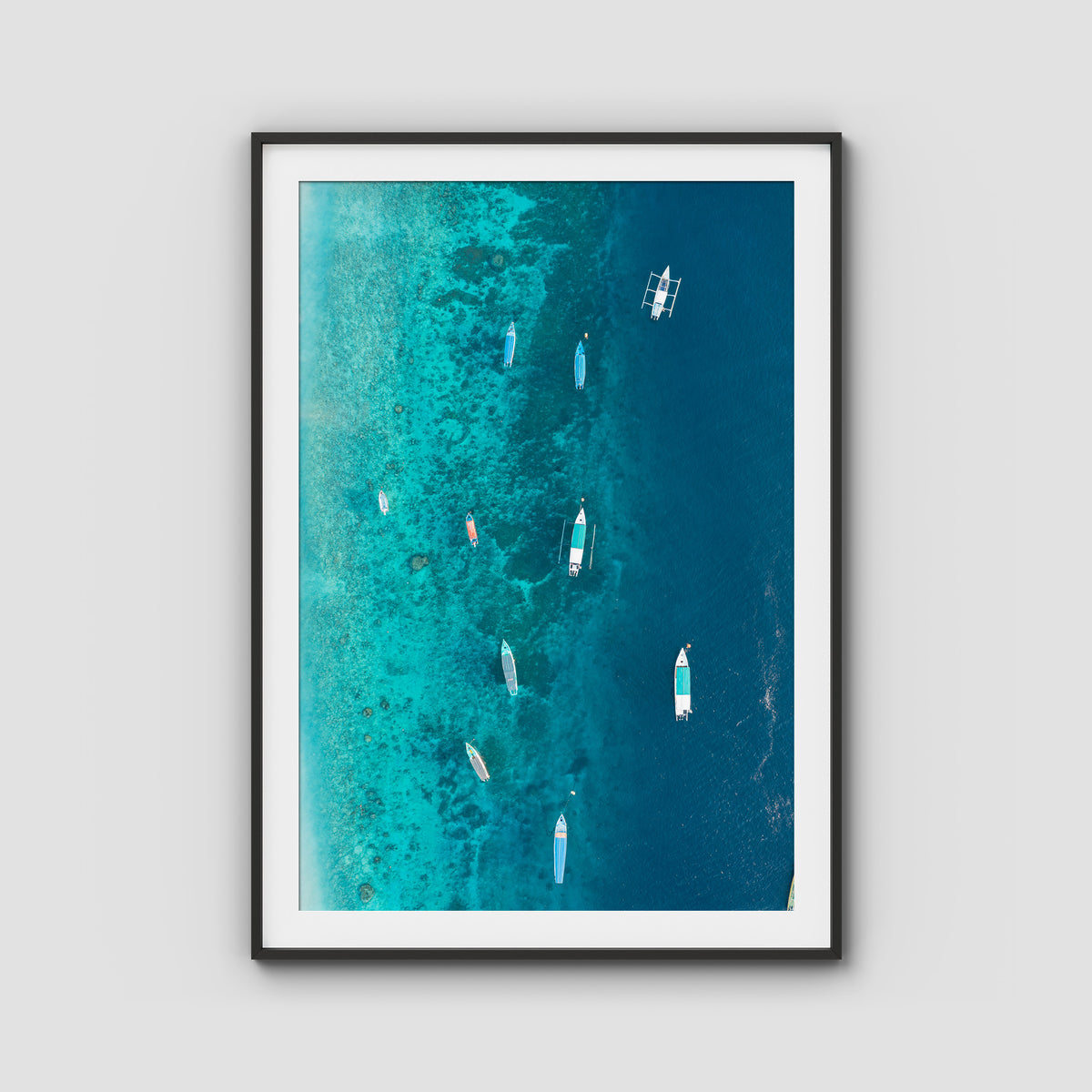 Gili T Bluewater - Art Print - Traditional Frame - Black - Portrait