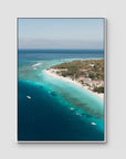 Gili T Reef Break - Art Print - Float Frame Canvas - White - Portrait