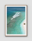 Gili T Surf Break - Art Print - Traditional Frame - Raw Oak - Portrait