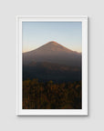 Mount Agung Sunrise - Art Print - Traditional Frame - White - Portrait