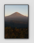 Mount Agung Sunrise - Art Print - Float Frame Canvas - Black - Portrait