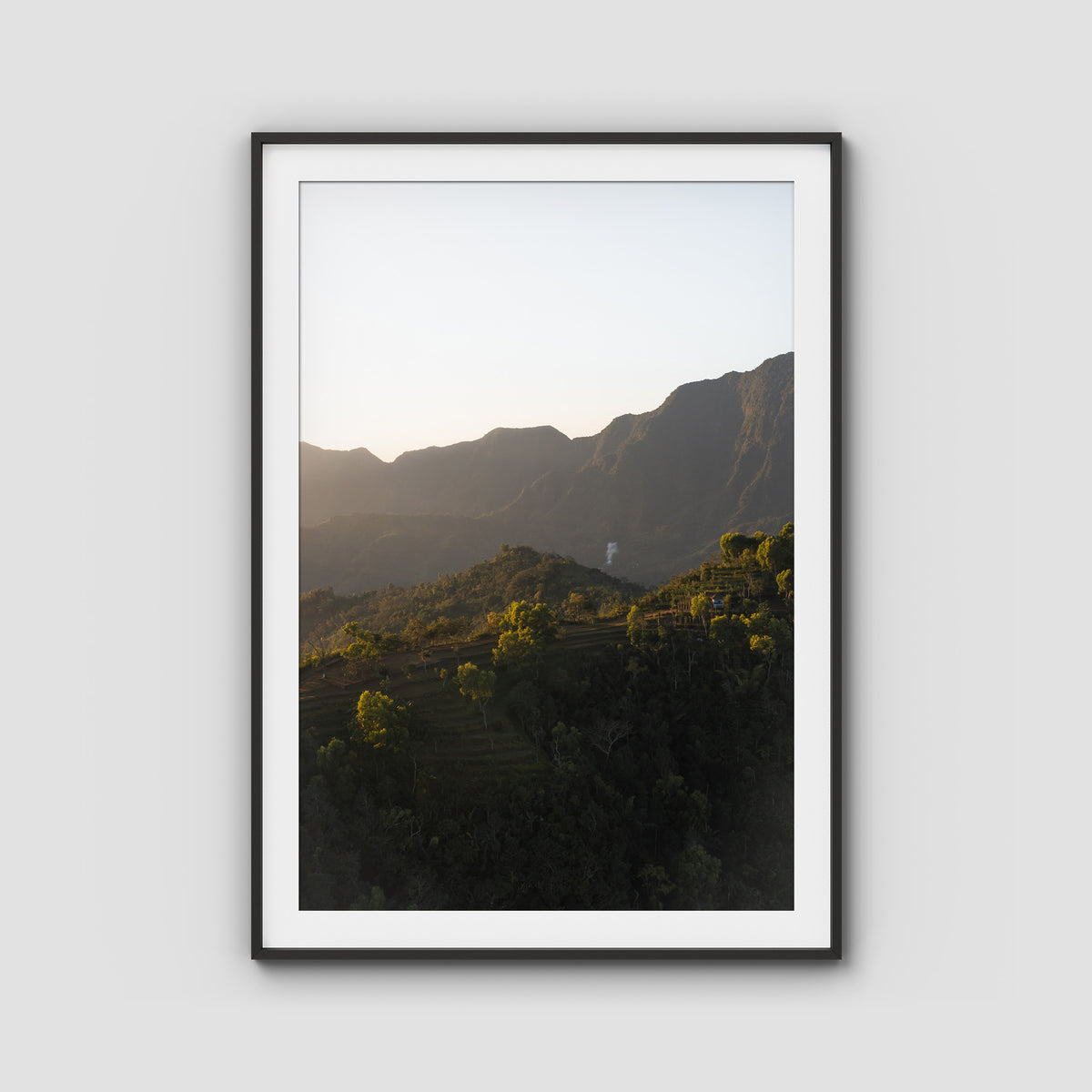 Jungle Morning Light - Bali  - Art Print - Traditional Frame - Black - Portrait