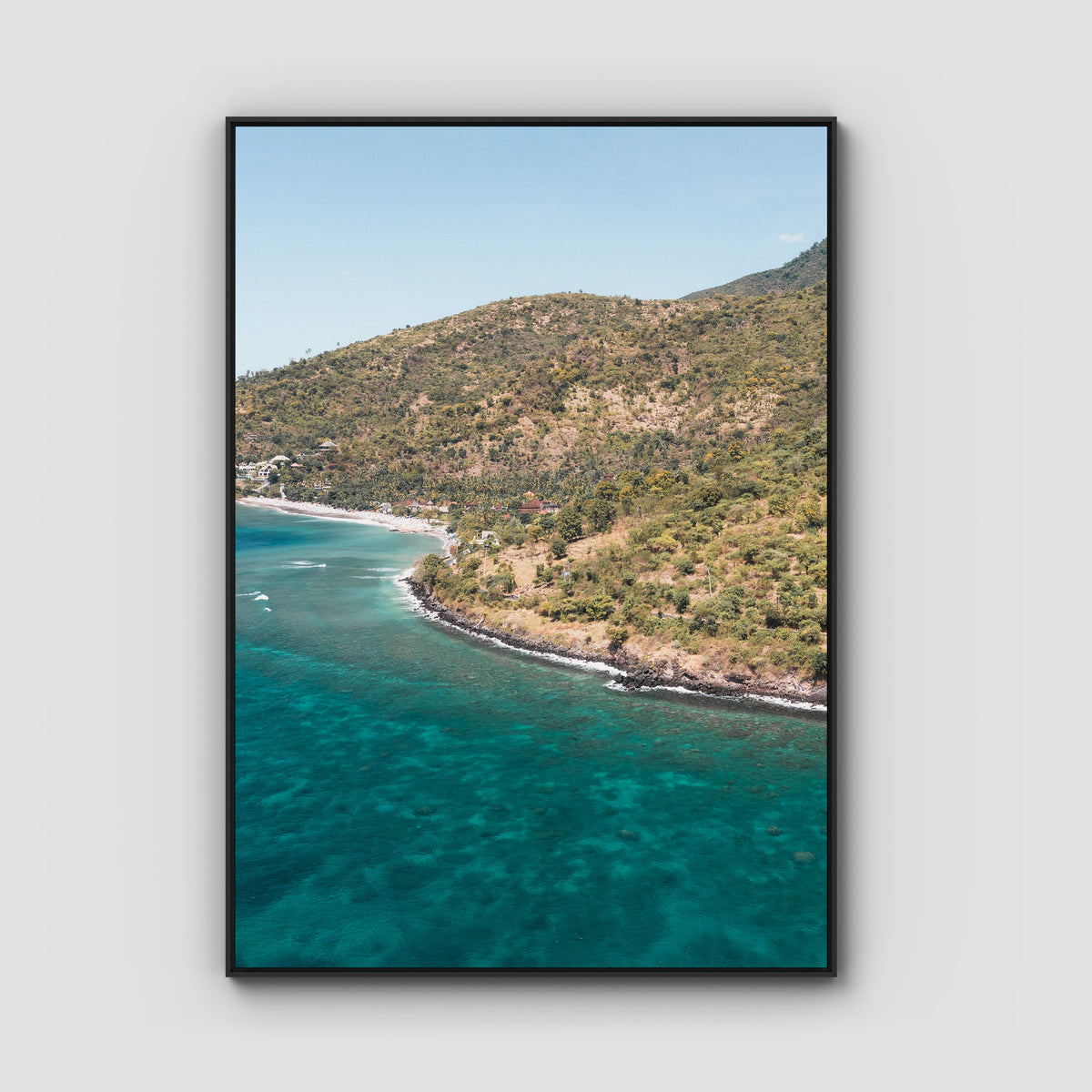 Amed - Art Print - Float Frame Canvas - Black - Portrait