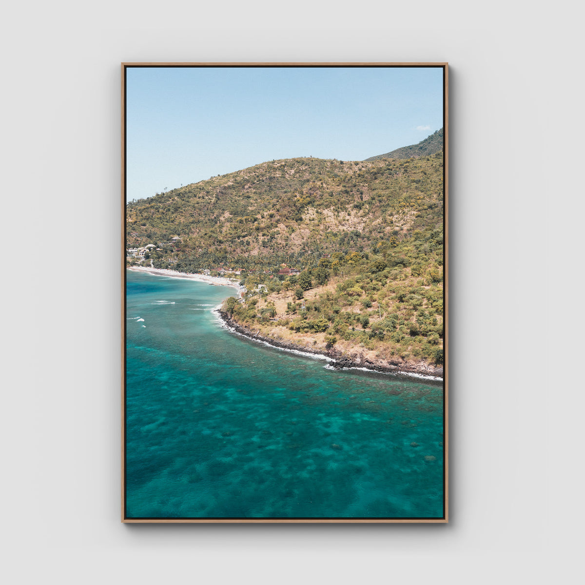 Amed - Art Print - Float Frame Canvas - Raw Oak - Portrait