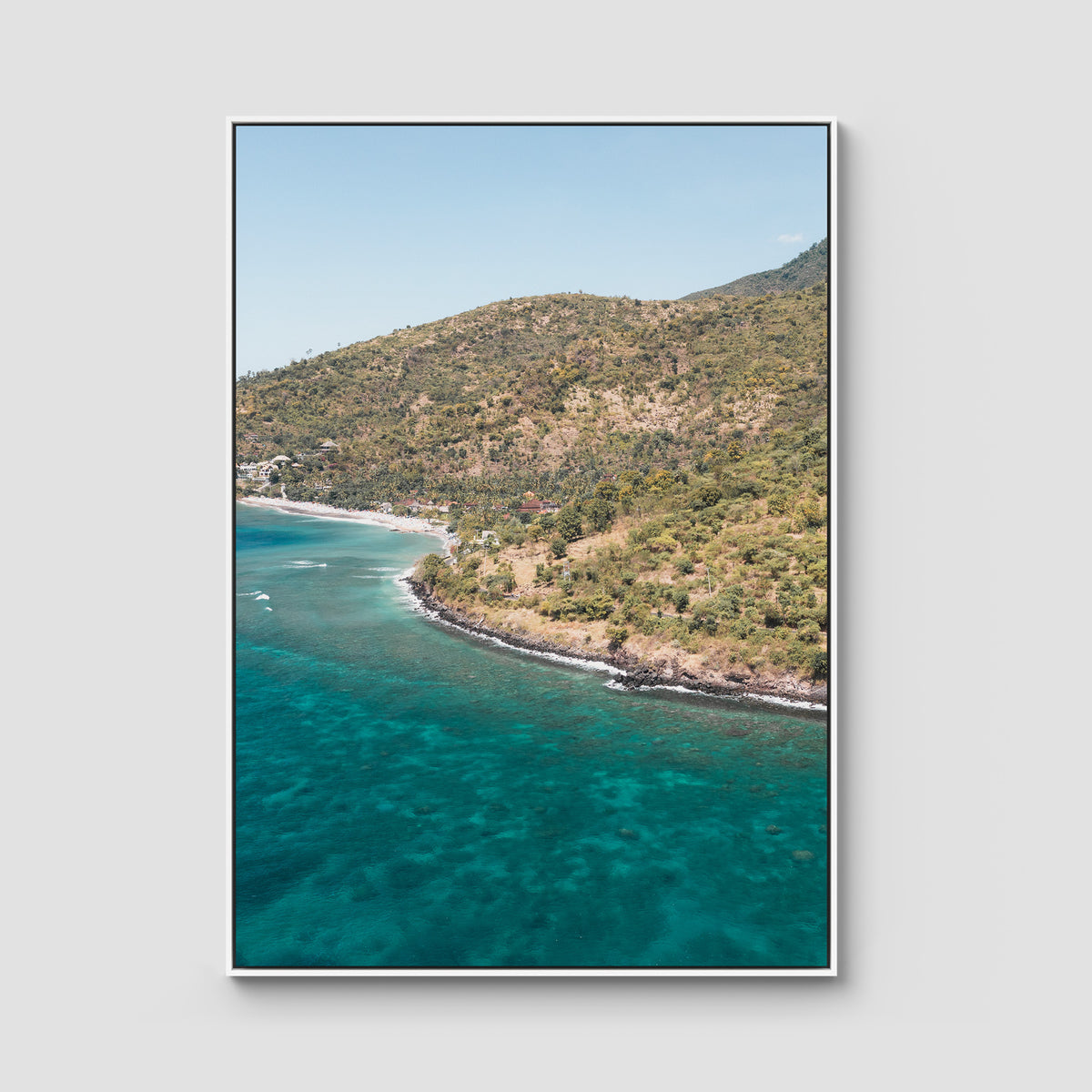Amed - Art Print - Float Frame Canvas - White - Portrait