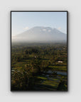 Rice Paddy Sunset East Bali ii  - Art Print - Float Frame Canvas - Black - Portrait